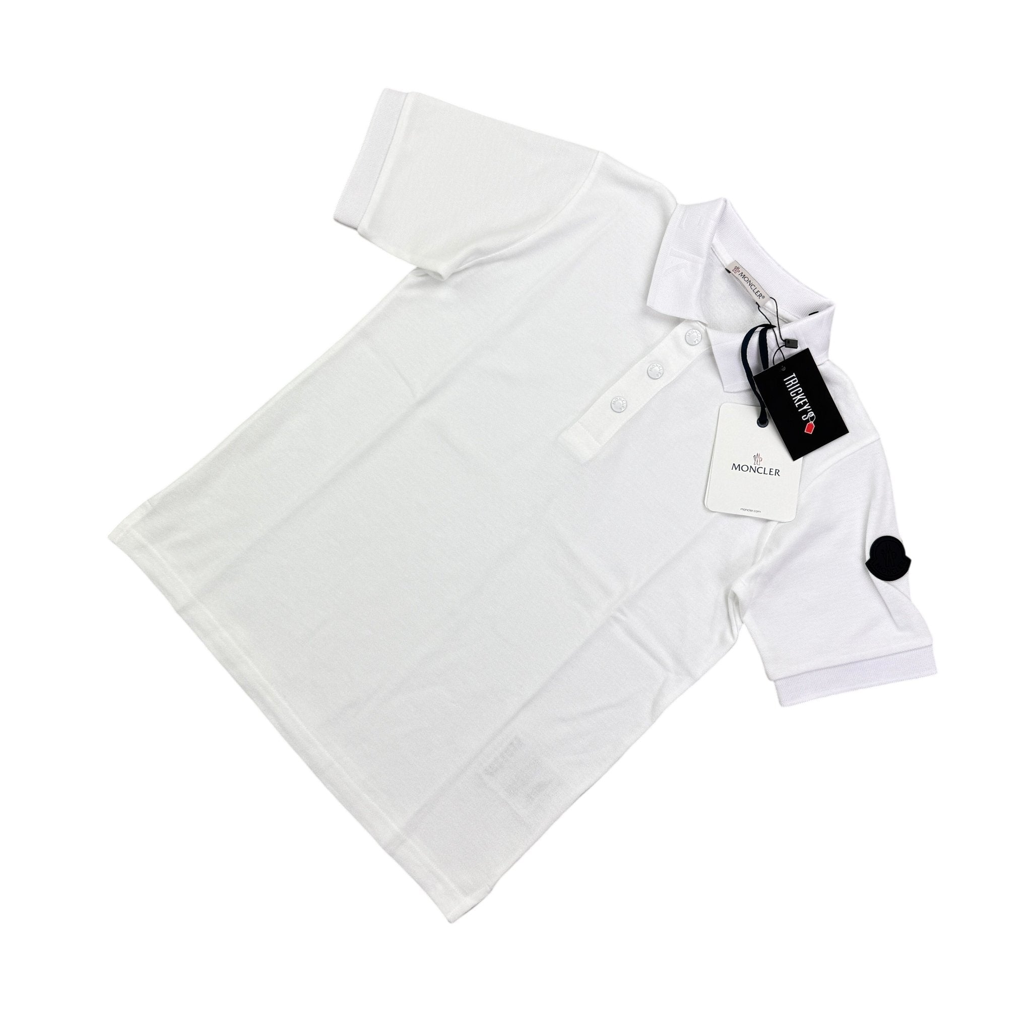 Moncler Boys White Polo Shirt - Morely TrendsMoncler Type here:)
