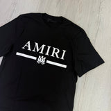 Amiri Men’s Black T-shirt With White Logo