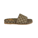 Gucci Men’s Beige GG Canvas Sliders
