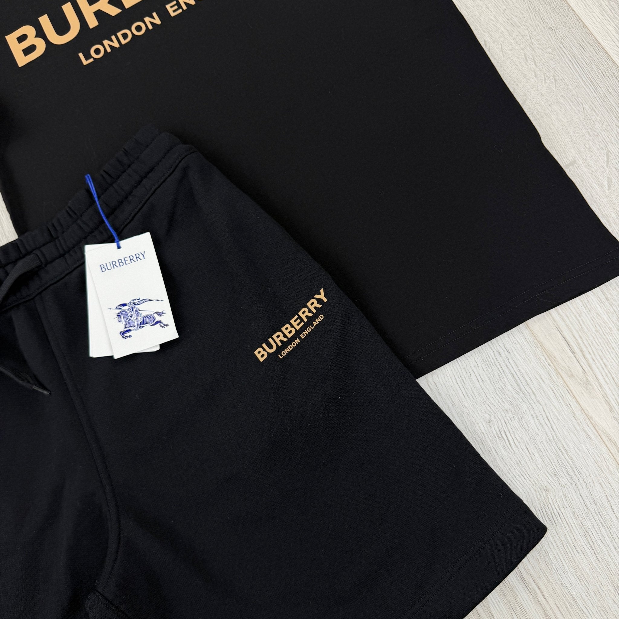 Burberry Men’s Black T-shirt & Shorts Set - Morely TrendsBurberry Type here:)