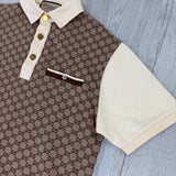 Gucci Men’s Beige  GG Interlocking Polo - Medium