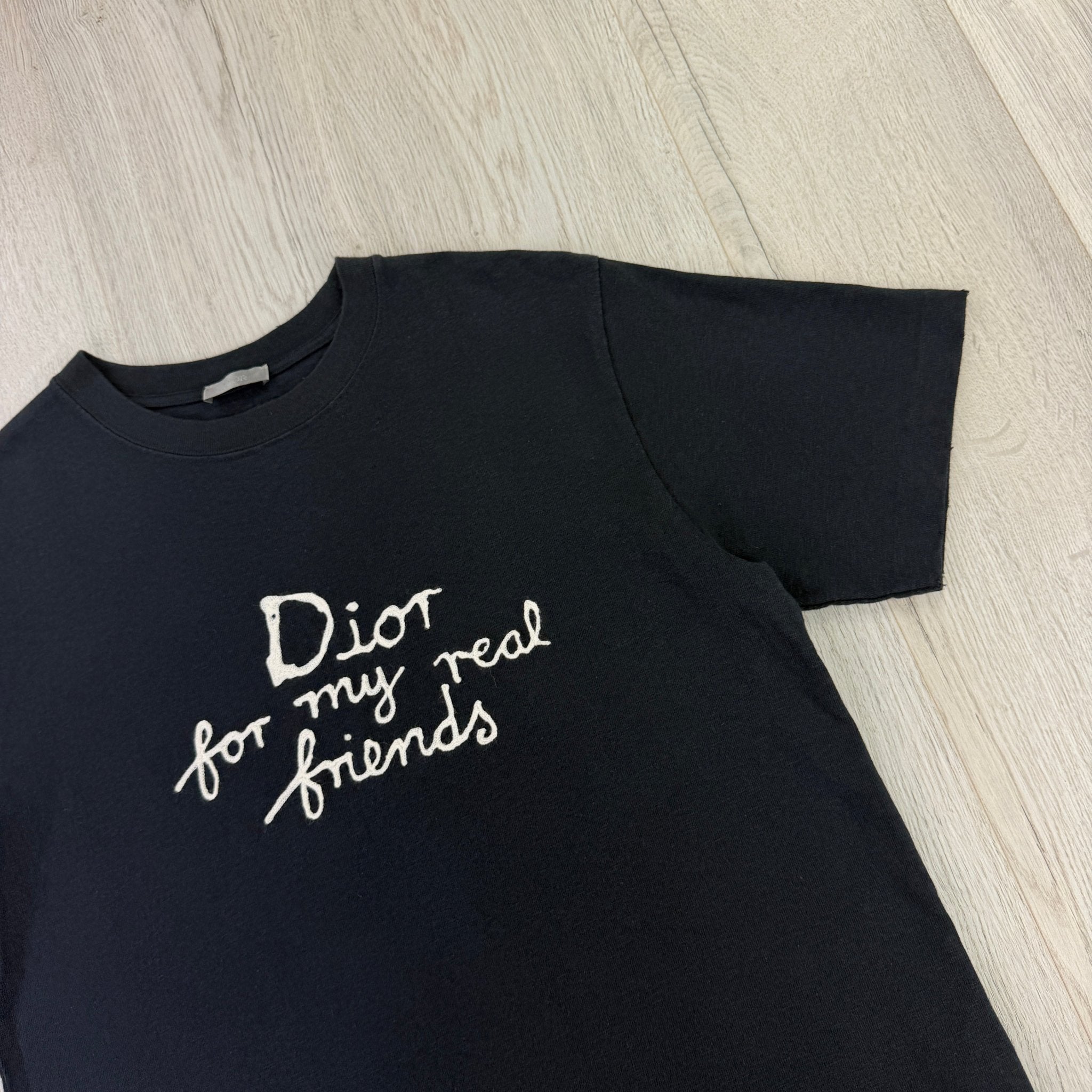 Dior Men’s Navy T-shirt ‘For My Real Friends’ - Small - Morely TrendsDior Type here:)