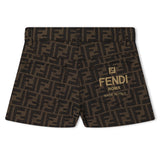 Fendi Logo Print Canvas Shorts Juniors - Morely TrendsFendi Type here:)