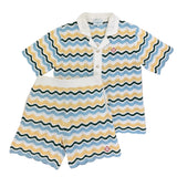 Casablanca Men’s Tennis Stripe Crochet Short Sleeve Shirt & Shorts Set - XL - Morely TrendsCasablanca Type here:)
