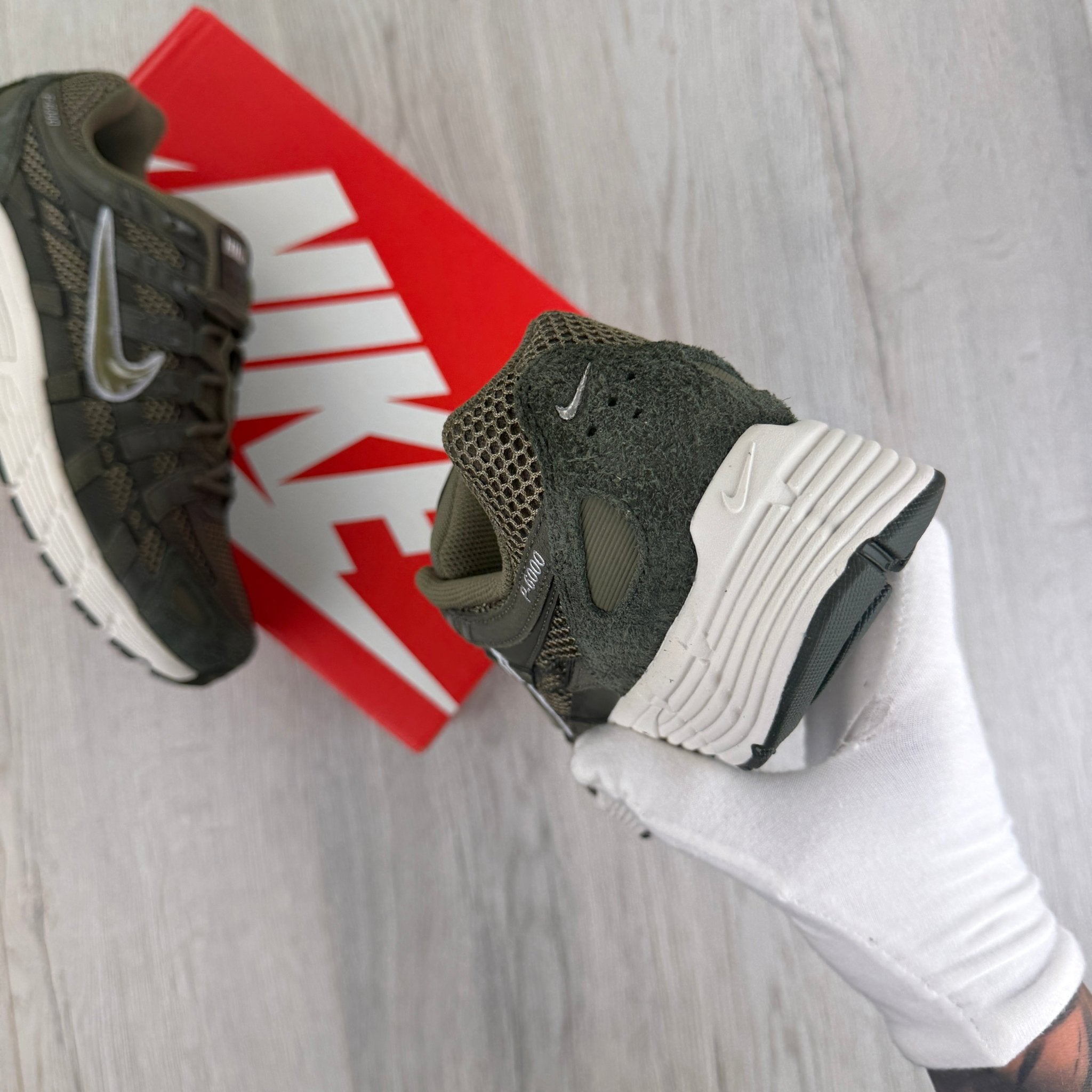 Nike P-6000 Men’s Khaki Green Trainers - Morely TrendsNike Type here:)