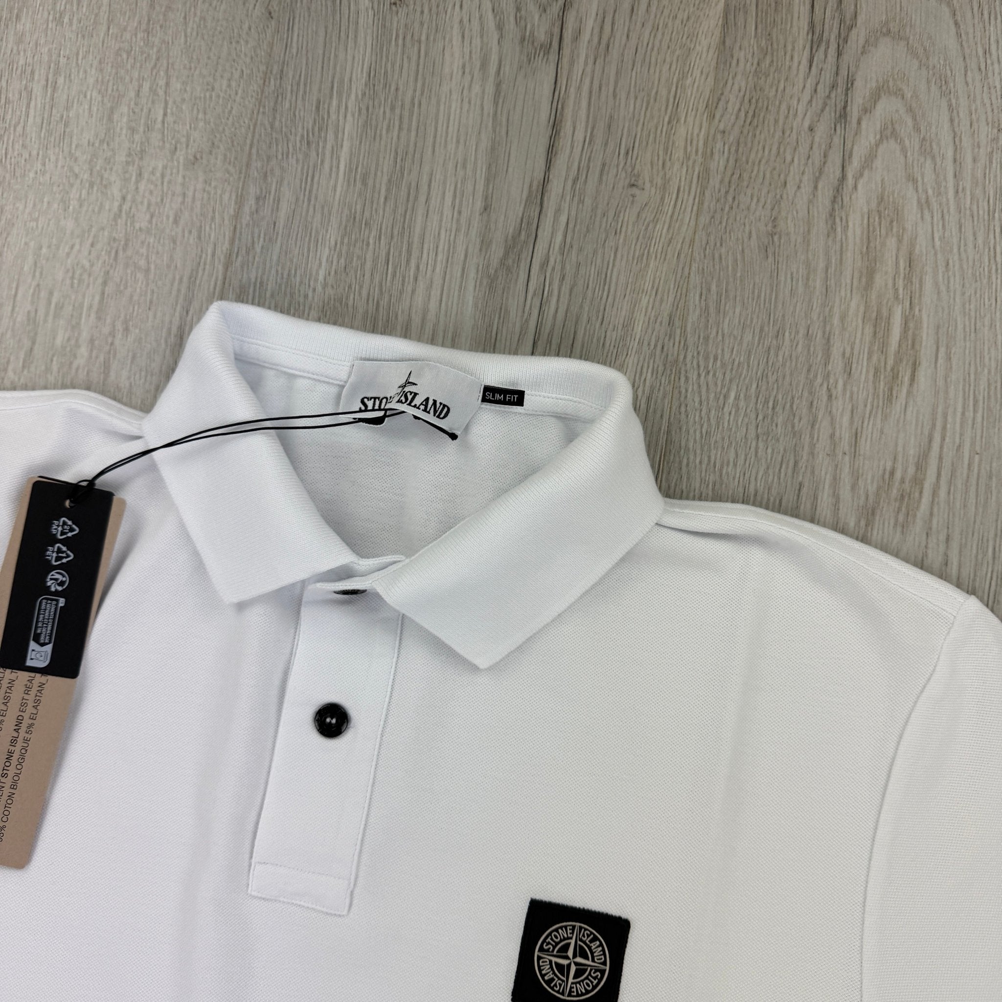 Stone Island Men’s White Short-sleeve Polo - Large - Morely TrendsStone Island Type here:)