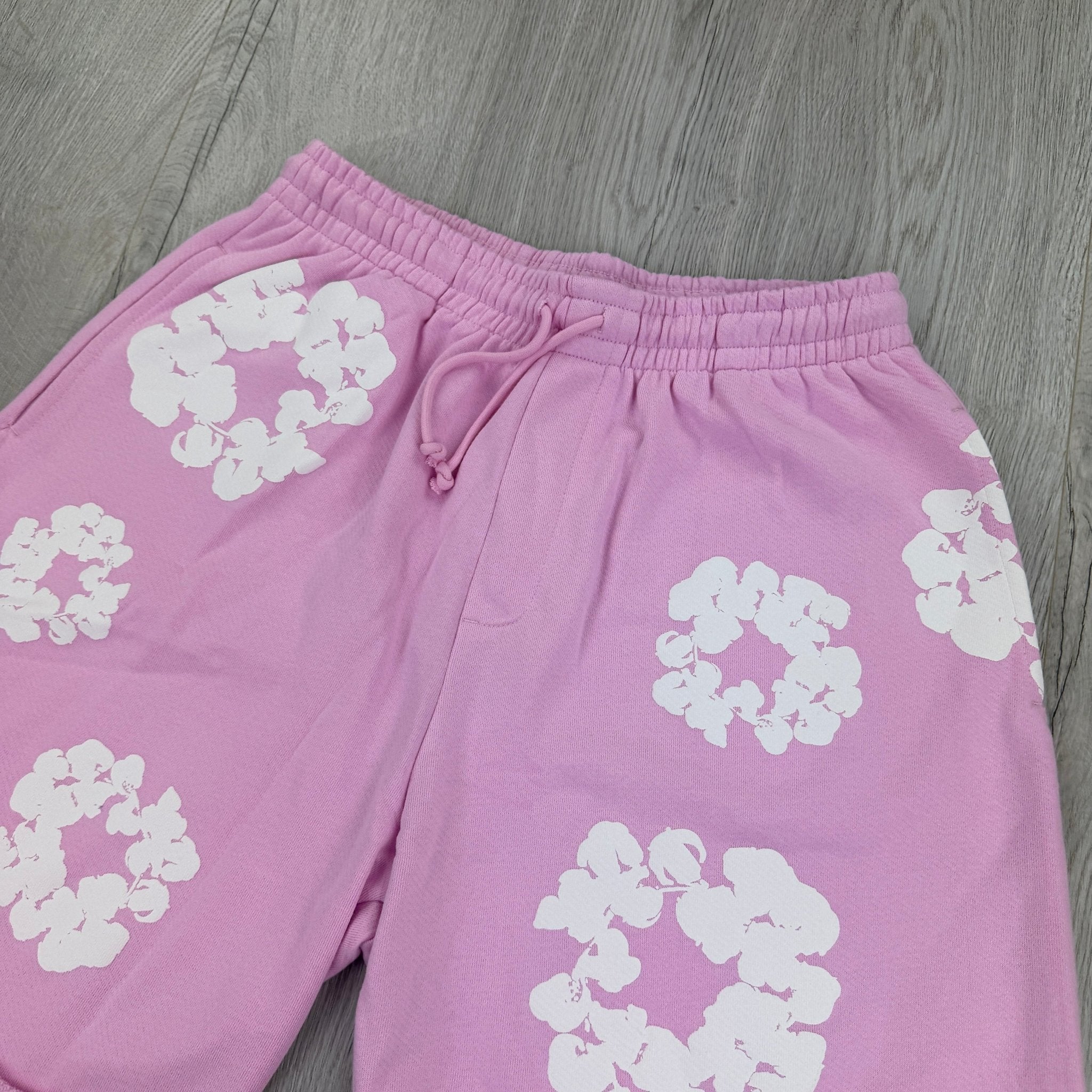 Denim Tears Baby Pink Jersey Shorts - Morely TrendsDenim Tears Type here:)