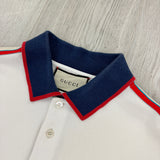Gucci Men’s White Short Sleeve Polo - Small