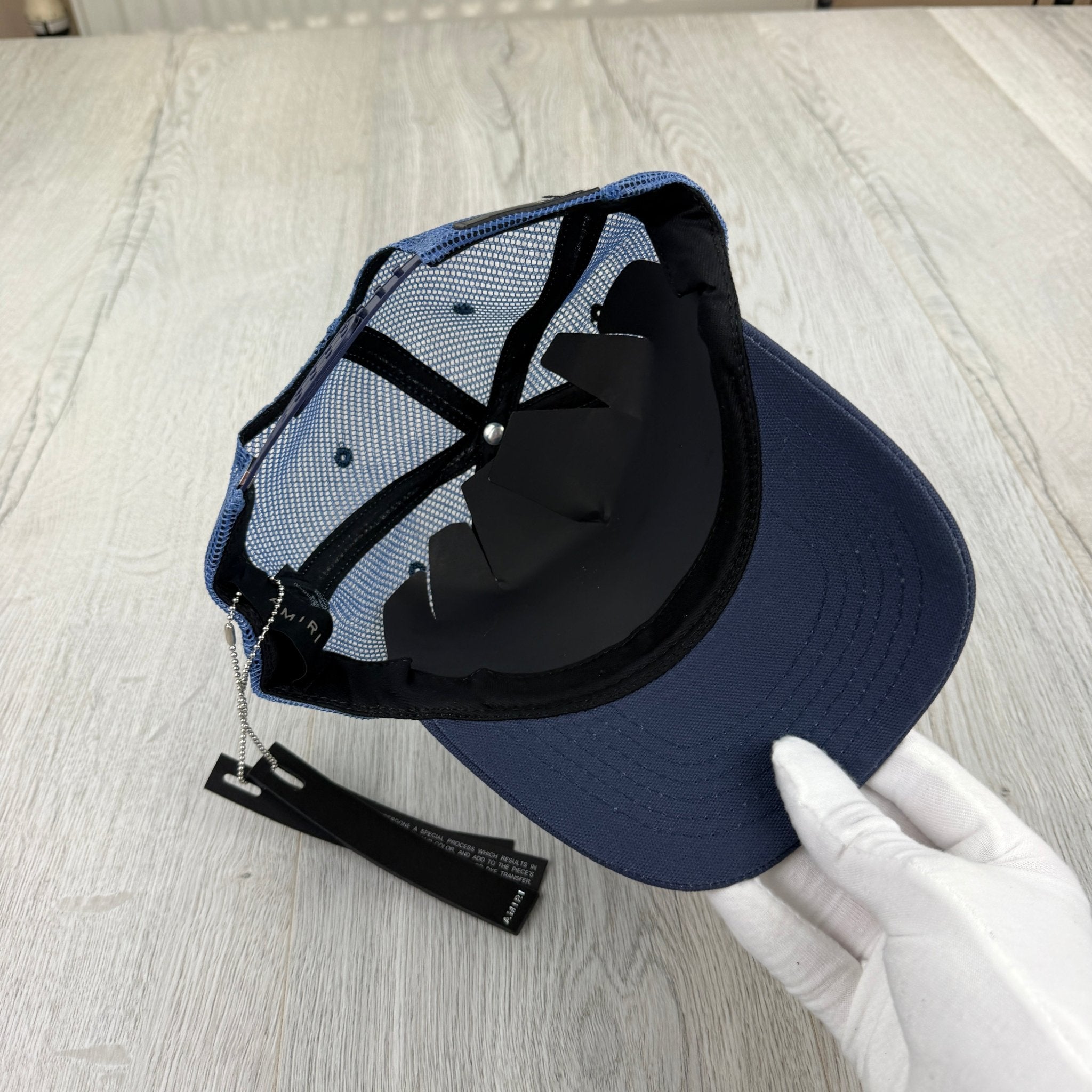 Amiri Men’s Blue Baseball Cap White Embroidered Logo - Morely TrendsAmiri Type here:)