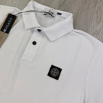 Stone Island Men’s White Short-sleeve Polo - Large - Morely TrendsStone Island Type here:)