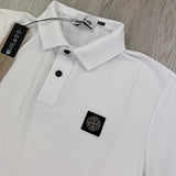 Stone Island Men’s White Short-sleeve Polo - Large - Morely TrendsStone Island Type here:)