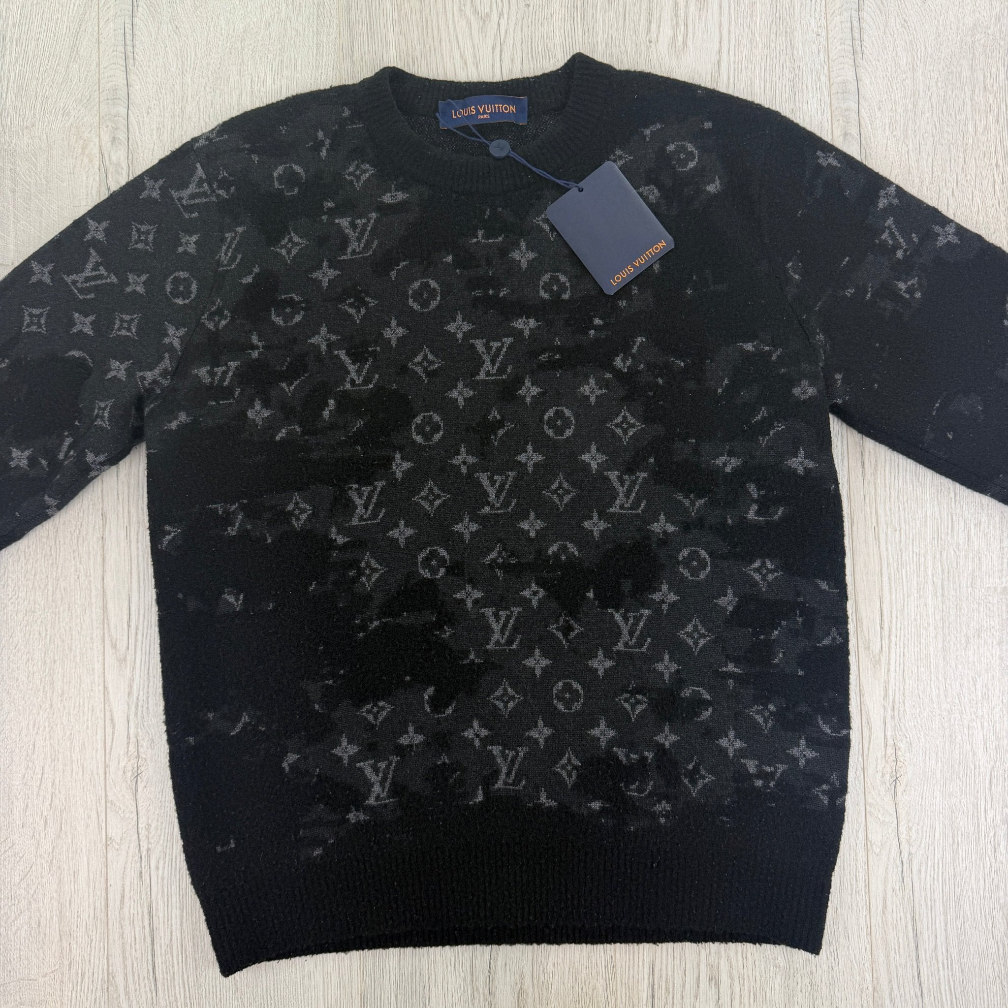 Louis Vuitton Men’s Distressed Monogram Crewneck Jumper - Medium - Morely TrendsLouis Vuitton Type here:)