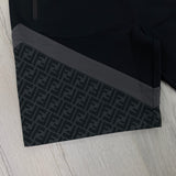 Fendi Men’s Black FF Cotton Diagonal Monogram Shorts - L/XL