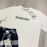 Burberry Men’s White T-shirt & Shorts Set