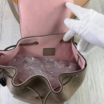 Louis Vuitton Women’s Montsouris MM in Tourtelle, Leather Backpack - Morely TrendsLouis Vuitton Type here:)