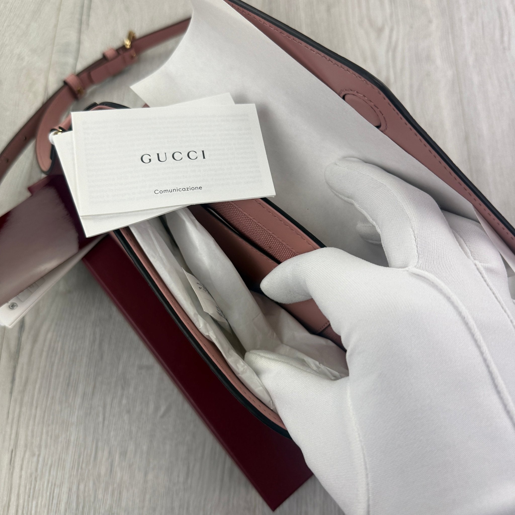 Gucci Women’s Pink GG Monogram Crossbody bag - Morely TrendsGucci Type here:)