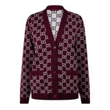 Gucci Reversible Gg Wool Jacquard Cardigan