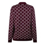Gucci Reversible Gg Wool Jacquard Cardigan