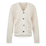 Bottega Veneta Fish Scale Wool Cardigan