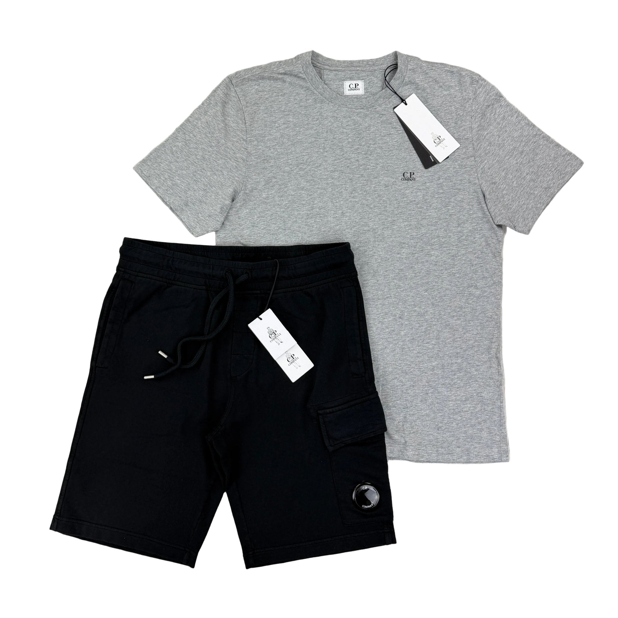Cp Company Men’s Black & Grey T-shirt & Shorts - Morely TrendsCP Company Type here:)