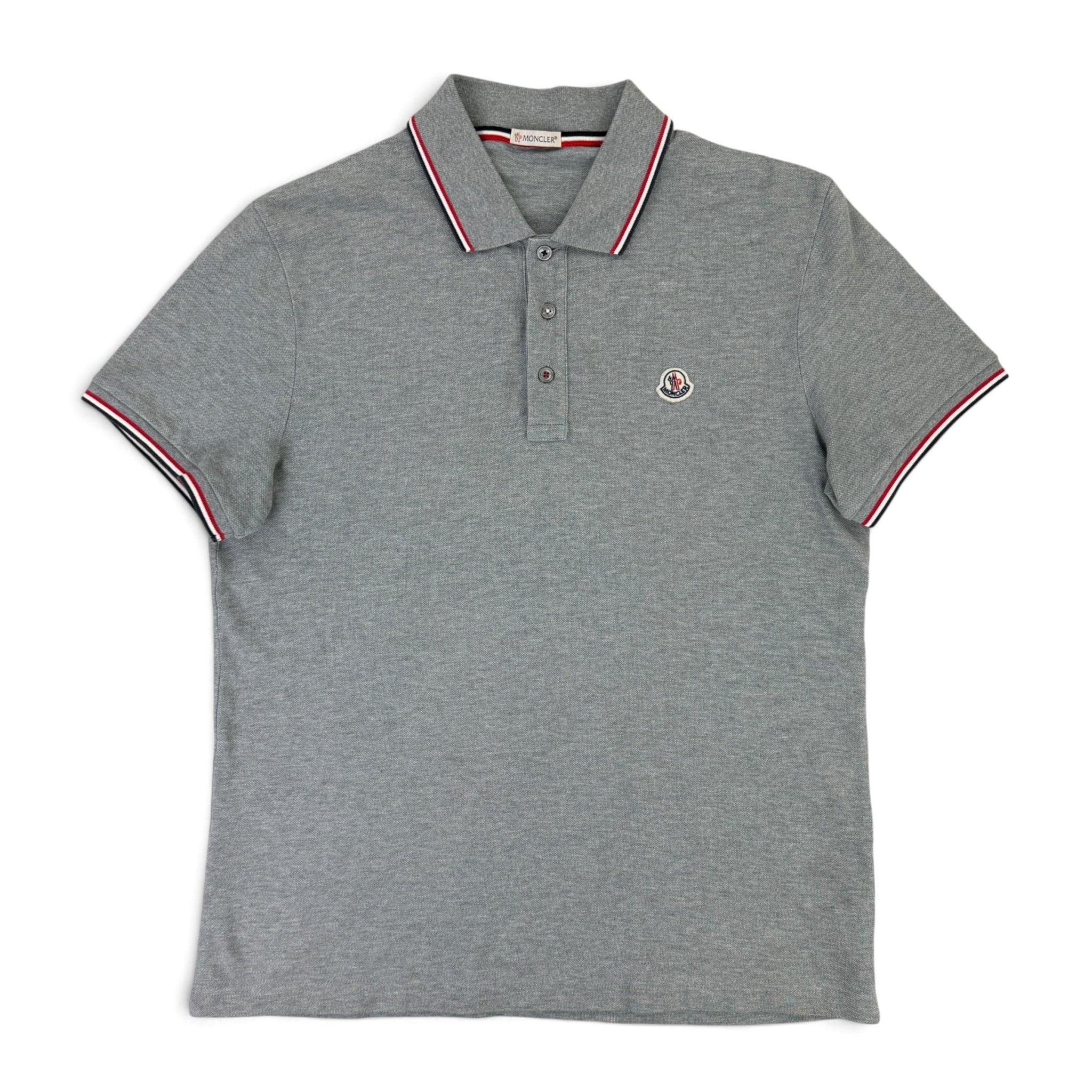 Moncler Men’s Grey Polo Shirt - Large Slim - Morely TrendsMoncler Type here:)