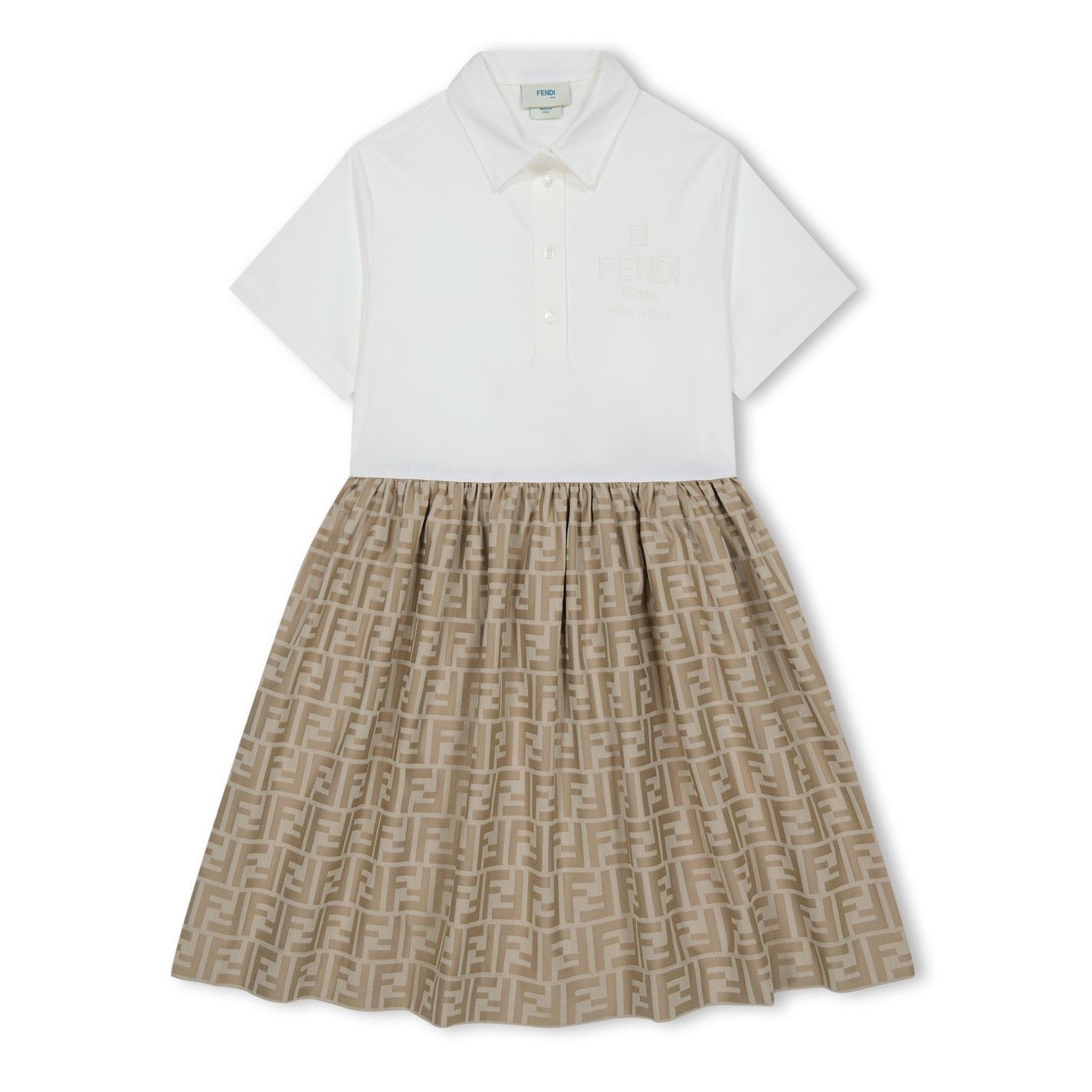 Fendi Beige Poplin Junior Dress