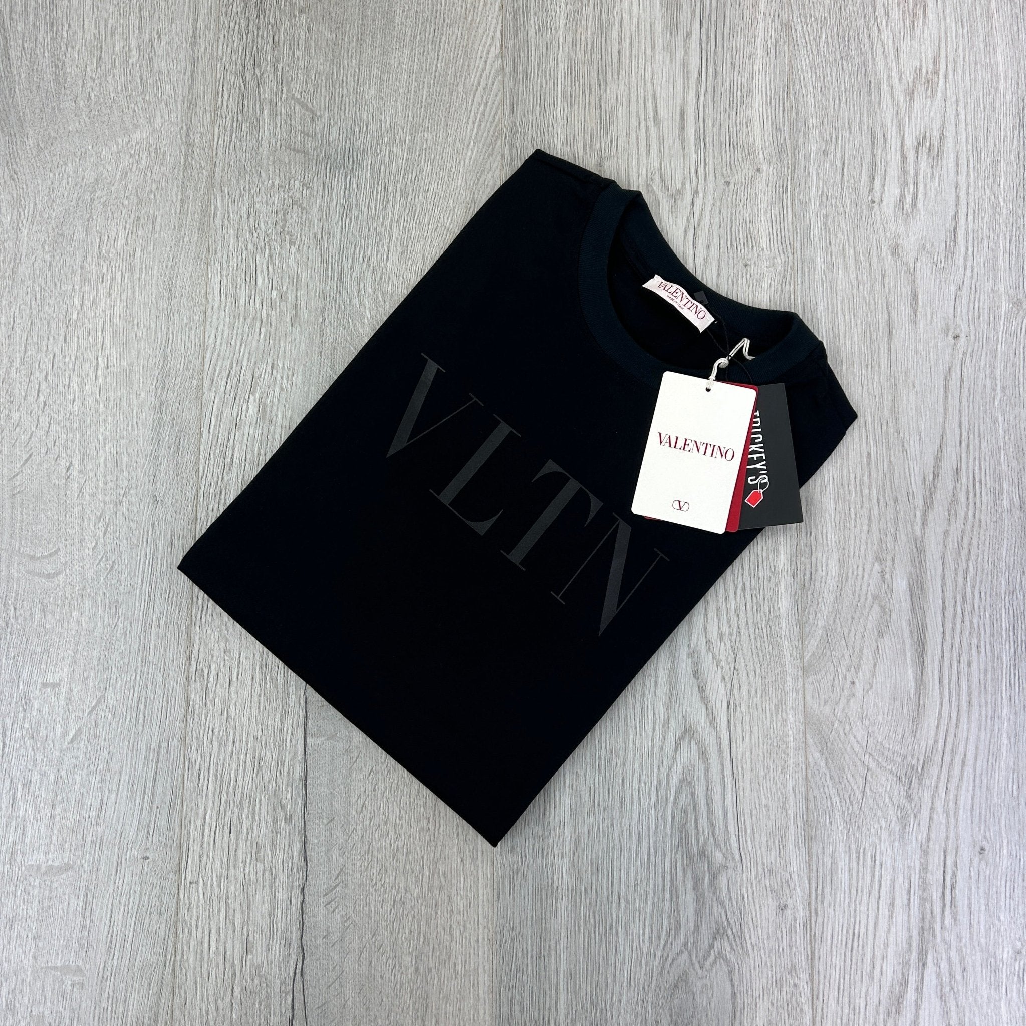 Valentino Men’s ‘VLTN’ Black T-shirt - Morely TrendsValentino Type here:)