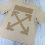 Off White Men’s Beige T-shirt - Medium - Morely TrendsOff white Type here:)