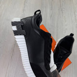 Hermes Men’s Black & White Bouncing Sneakers - 46 (Fit 11.5/12)