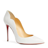 Christian Louboutin Women’s White Kate 120 Patent Leather Pumps