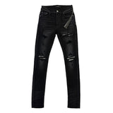 Amiri Men’s Boucle MX1 Aged Black Distressed Jeans