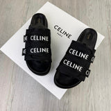 Celine Men’s Black Logo Sandals - Uk 11 - Morely TrendsCeline Type here:)