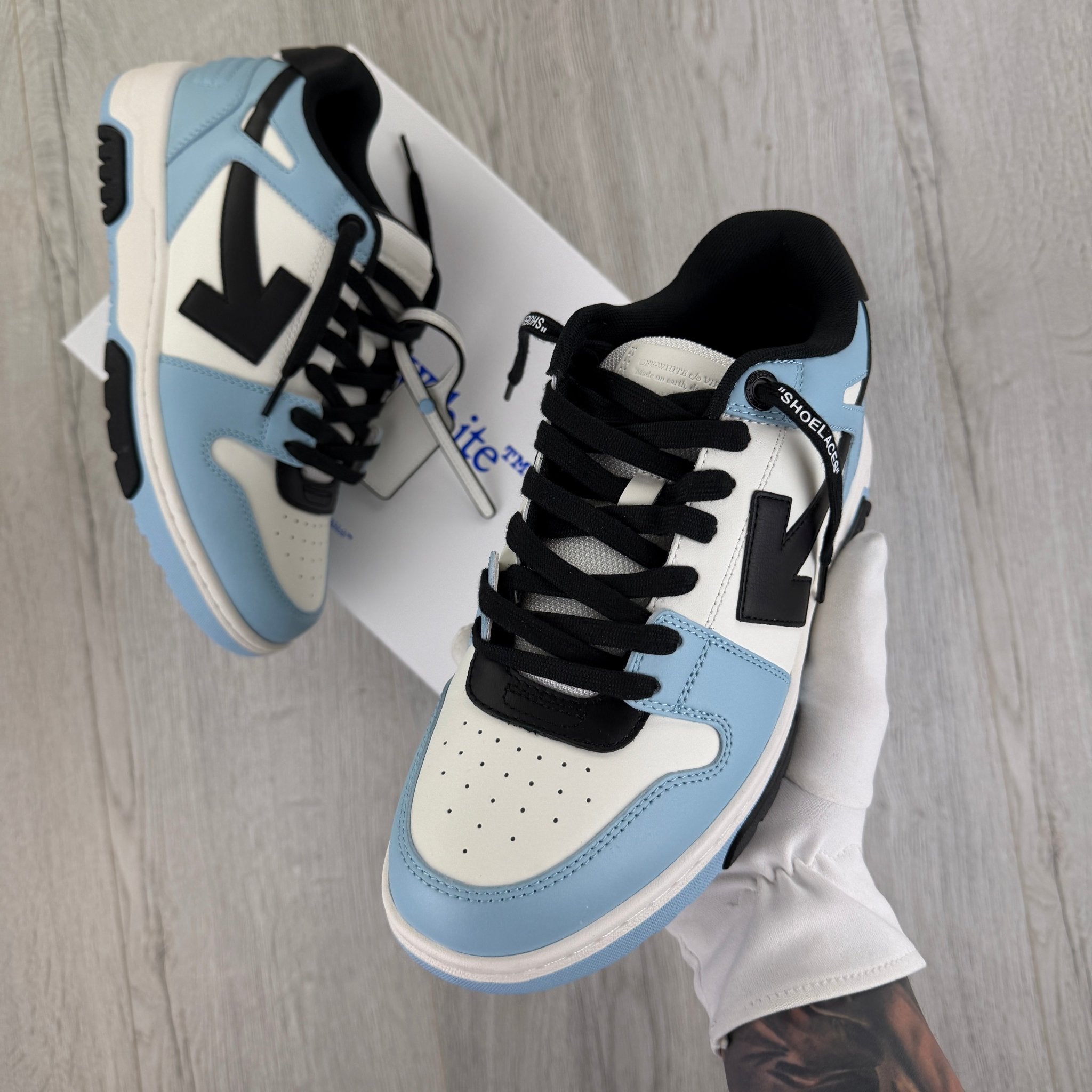 Off-White Men’s Blue & White Low Trainers - Morely TrendsOff white Type here:)