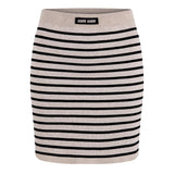 Miu Miu Stripe Knitted Logo Skirt