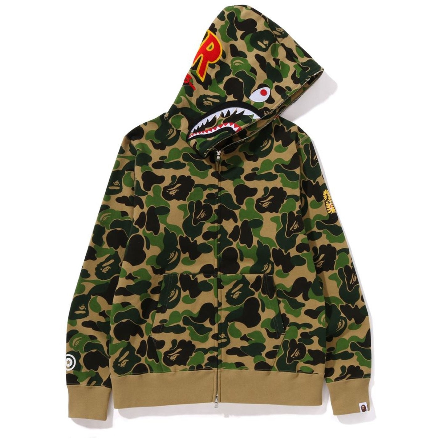 A Bathing Ape Camo Shark Zip Hoodie