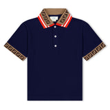 Fendi Double Collar Ff Polo Shirt Juniors