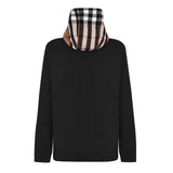 Burberry Check Hood Cotton Hoodie