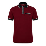 Moncler Striped Logo Polo Shirt