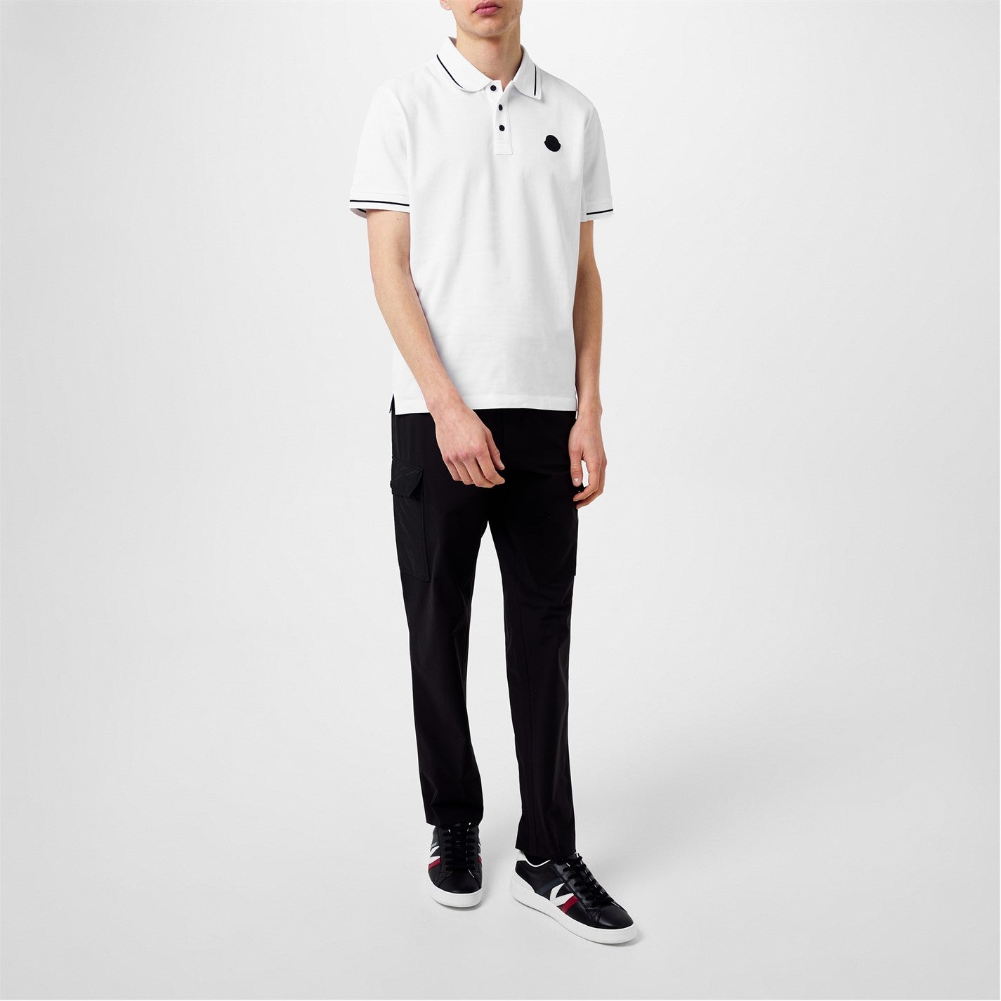 Moncler Logo Patch Smart Polo Shirt