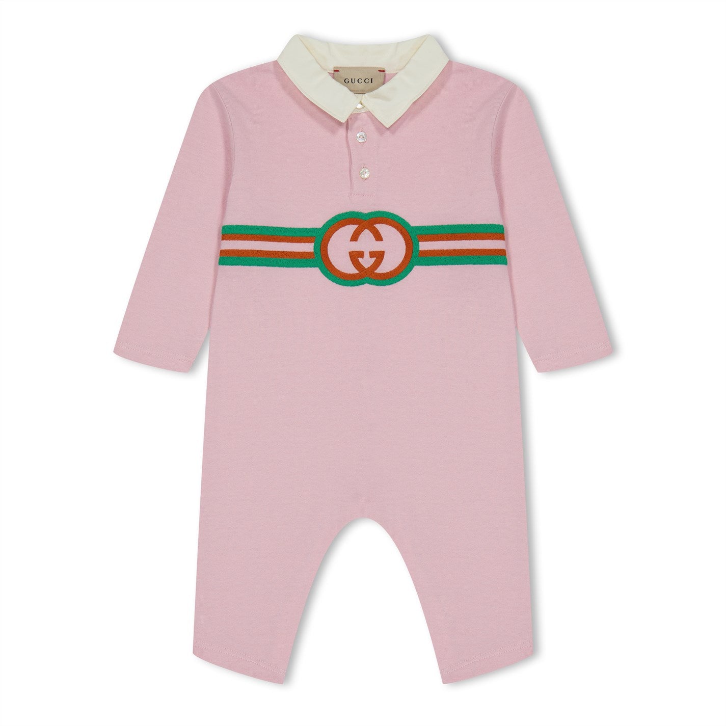 Gucci Interlocking G Cotton Baby Grow Girls