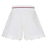 Off White Embroidered Baseball Short