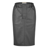 Saint Laurent Pencil Skirt In Shiny Lambskin