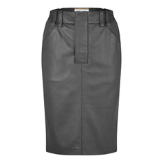 Saint Laurent Pencil Skirt In Shiny Lambskin