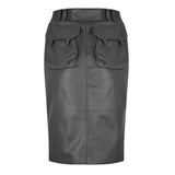 Saint Laurent Pencil Skirt In Shiny Lambskin