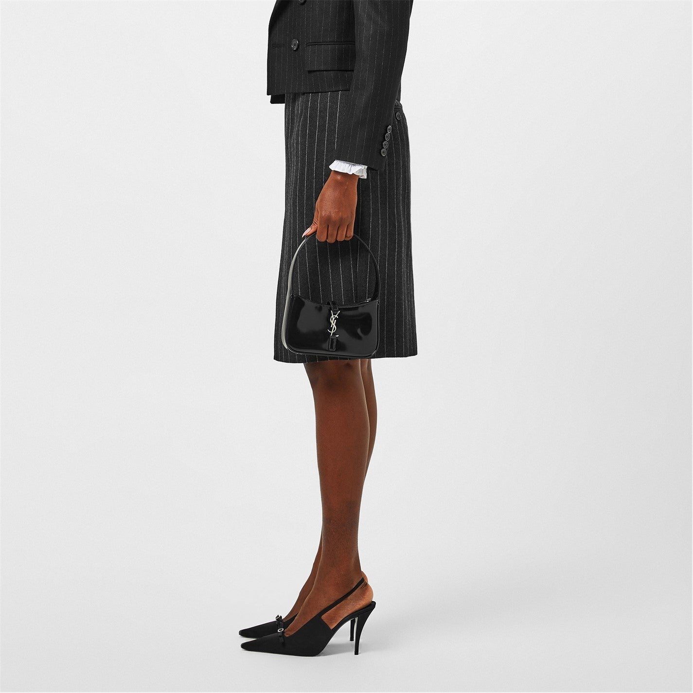 Saint Laurent Pinstripe Pencil Skirt