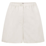 Miu Miu Poplin Embroidered Logo Shorts