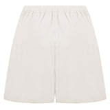 Miu Miu Poplin Embroidered Logo Shorts