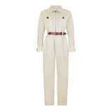 Saint Laurent Jumpsuit In Cotton Twill