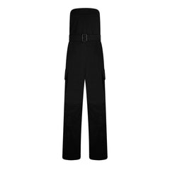 Saint Laurent Cassandre Strapless Jumpsuit