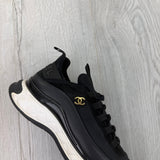 Chanel Men’s  Black CC Runners - Uk 7